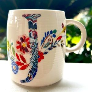 Anthropologie Letter J Mug